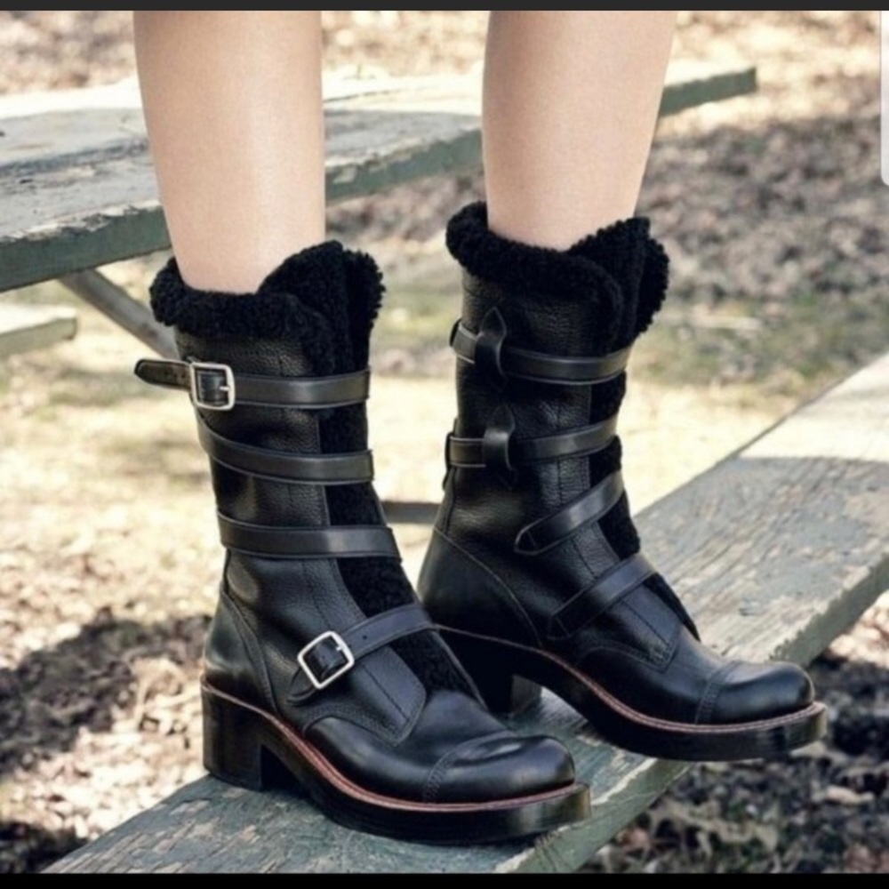 Coach Moto Leather Boots
